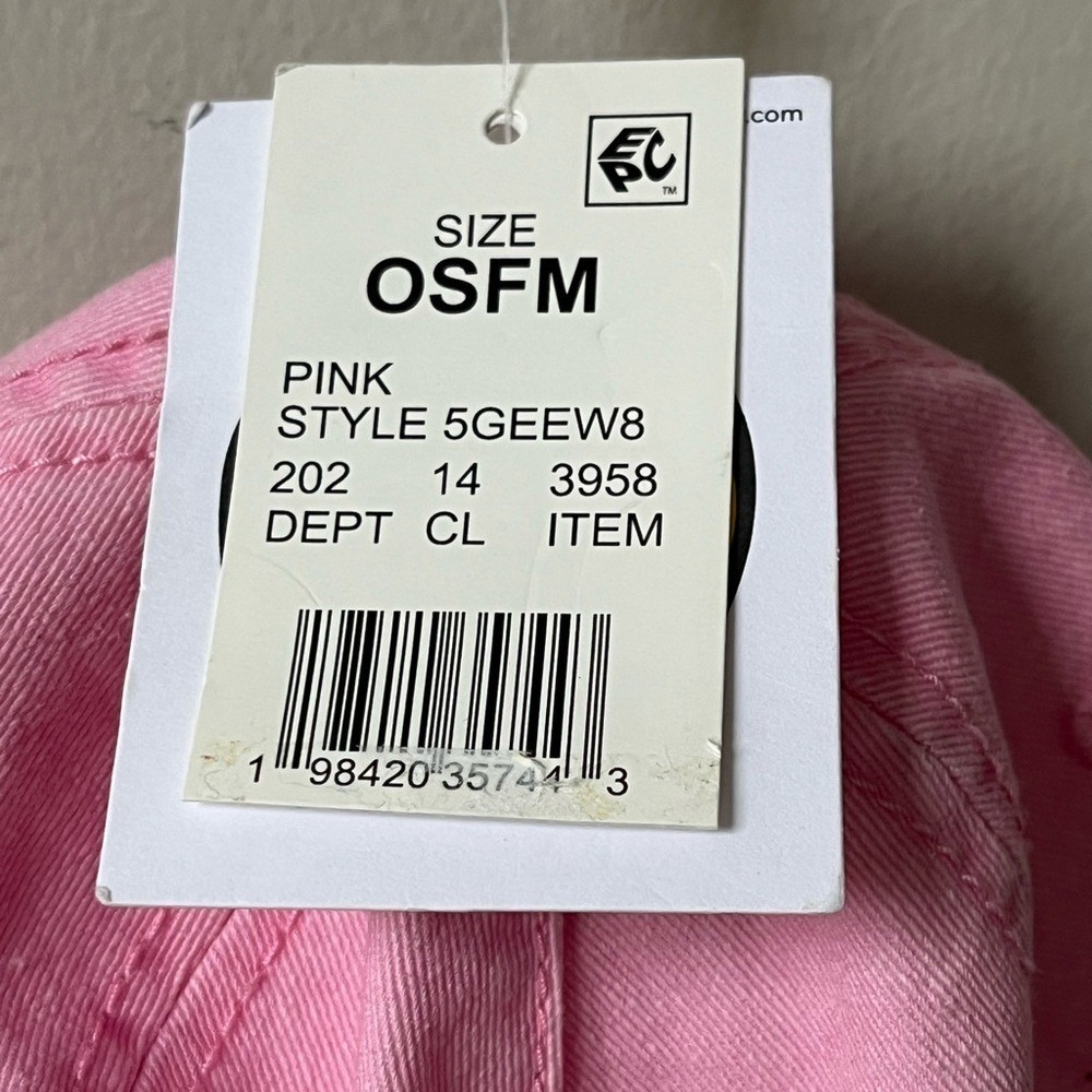 Smiley World Cherry Smile Baseball Cap Hat Kids One Size Pink Embroidered NWT - Picture 7 of 13